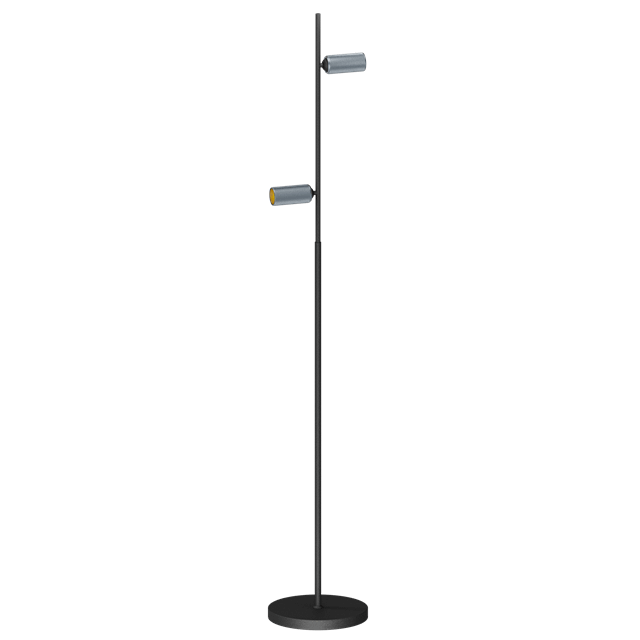 Antidark Decor Double F2 Gulvlampe Sort Aluminium