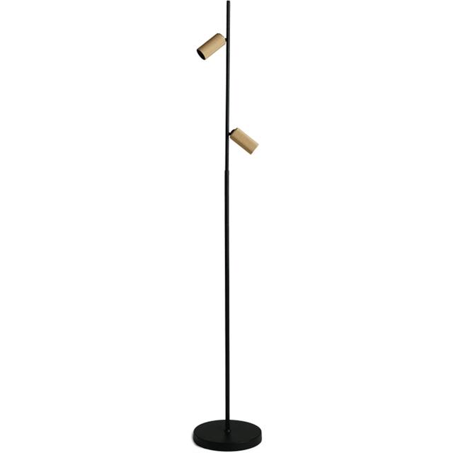 Antidark Decor Double F2 Gulvlampe Sort Messing