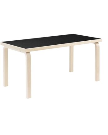 Artek Aalto 80a Bord Rektangulært Birk Sort Linoleum