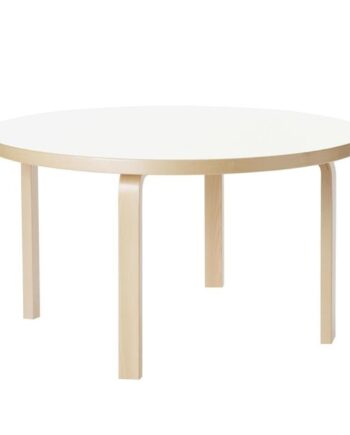 Artek Aalto 90a Rundt Bord 60cm Birk Hvid Laminat