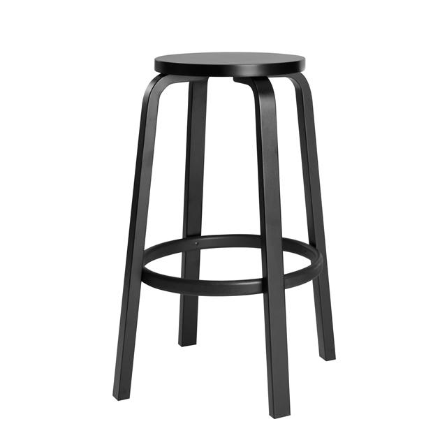 Artek 64 Barstol H75 Cm Sort