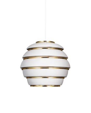 Artek Beehive A331 Pendel Hvid   Messing