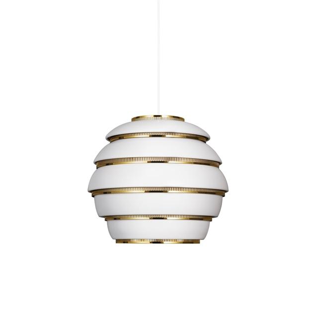 Artek Beehive A331 Pendel Hvid Messing