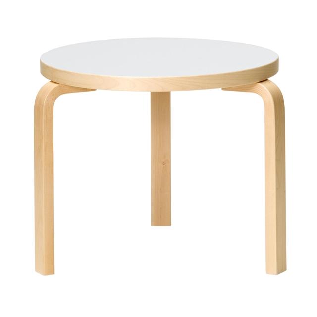 Artek 90d Bord Birk Hvid Laminat