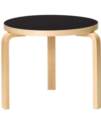 Artek 90d Bord Birk Sort Linoleum