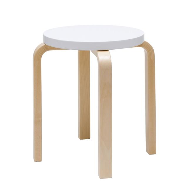 Artek E60 Skammel Birk Hvid