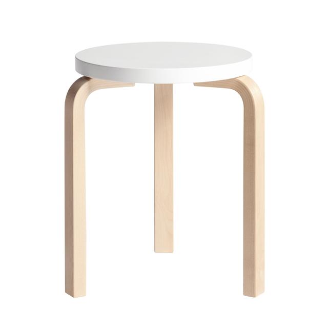 Artek 60 Skammel Birk Hvid