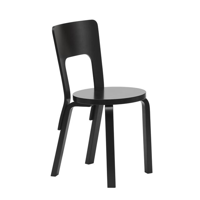 Artek 66 Spisebordsstol Sort
