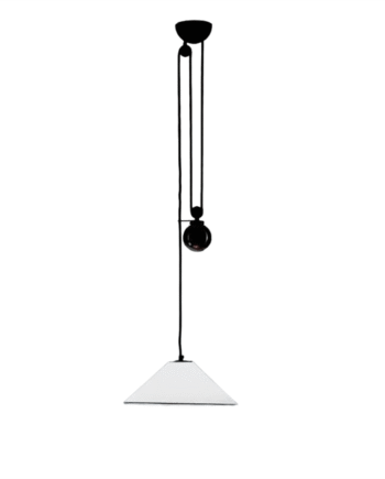 Artemide Aggregato Saliscendi ø38 Opal Skærm Med Ekstra Rosette Hvid