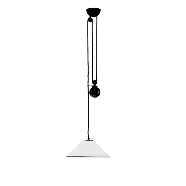 Artemide Aggregato Saliscendi ø38 Opal Skærm Med Ekstra Rosette Hvid