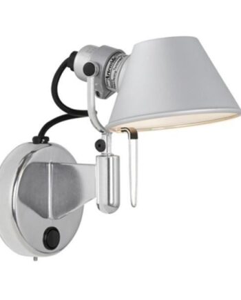 Artemide Tolomeo Micro Faretto Led Væglampe Dæmpbar Med Afbryder 3000k Aluminium