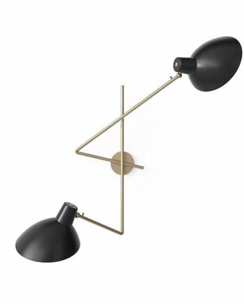 Astep Vv Cinquanta Væglampe Twin Messing Sort