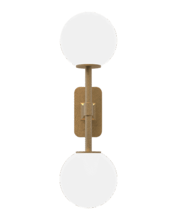Astro Tacoma Twin Væglampe Antik Messing   Skærm Opal