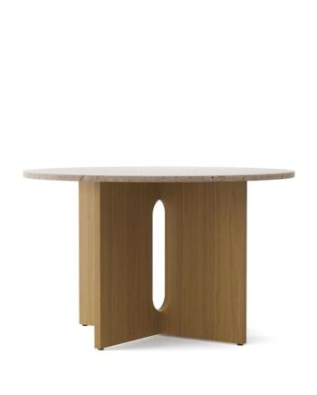 Audo Androgyne Spisebord ø120 Cm Egetræ Kunis Breccia Sand