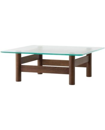 Audo Brasilia Sofabord Mørkbejdset Eg Glas