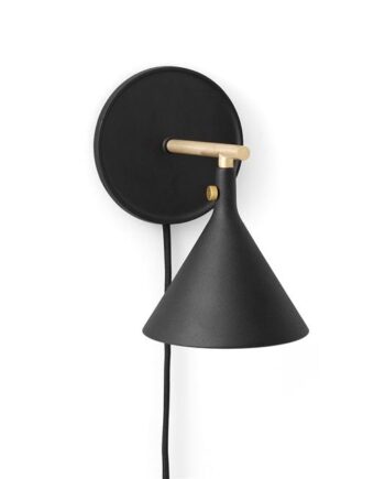 Audo Cast Sconce Væglampe Med Diffuser Sort