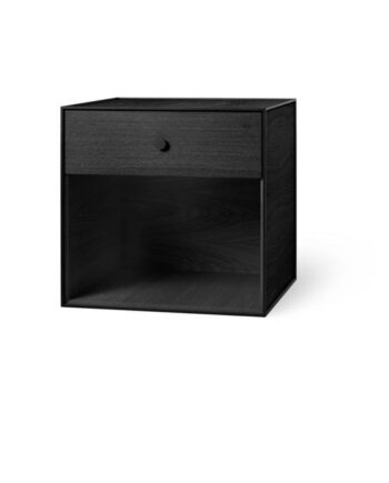 Audo Frame 49 Med   Skuffe 42x49x49 Sort Asketræ