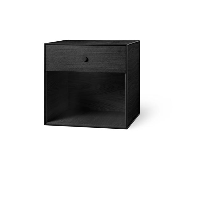 Audo Frame 49 Med Skuffe 42x49x49 Sort Asketræ