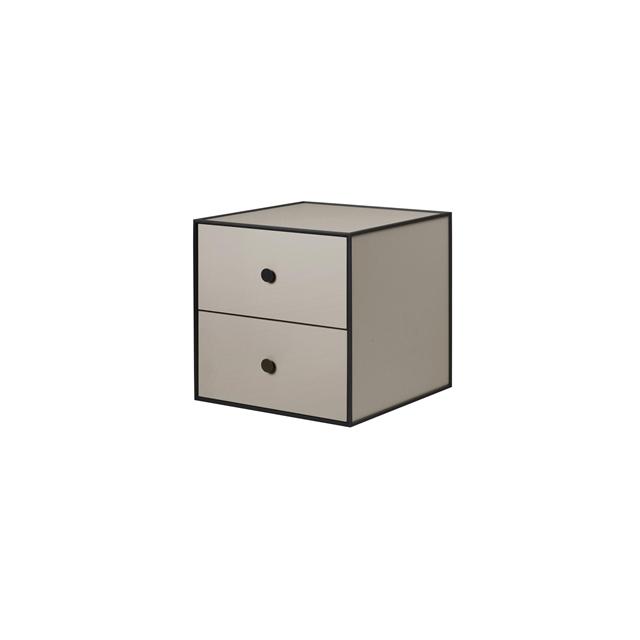 Audo Frame 35 Med Skuffer 35x35x35 Sand