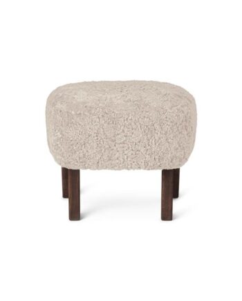 Audo Ingeborg Ottoman Mørkbejdset Eg Sheepskin Moonlight