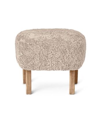 Audo Ingeborg Ottoman Natural Eg Sheepskin Moonlight