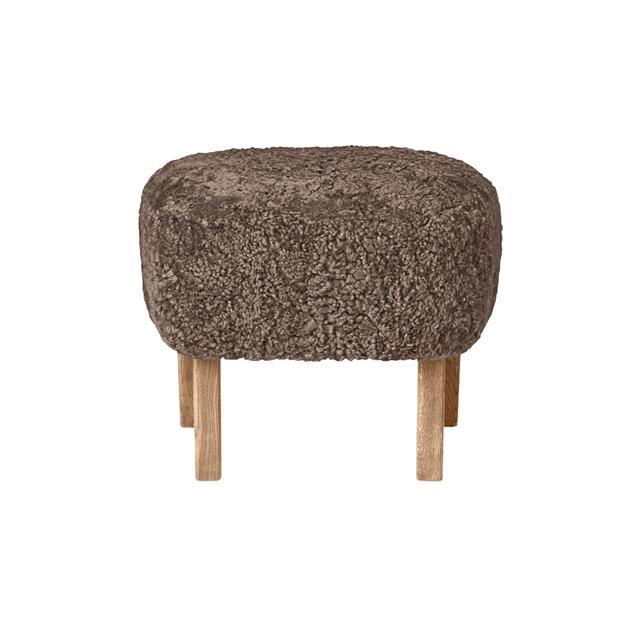 Audo Ingeborg Ottoman Natural Eg Sheepskin Sahara