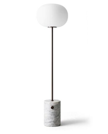 Audo Jwda Gulvlampe Hvid Marmor   Bruneret Messing