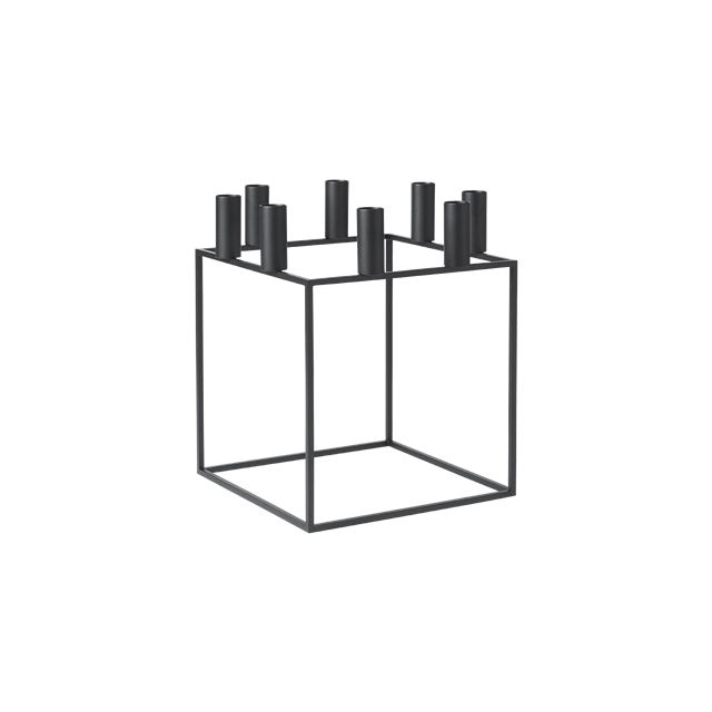 Audo Kubus Lysestage Sort