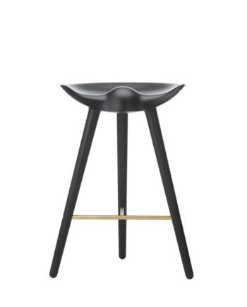 Audo Ml42 Counter Barstol Sortbejdset Bøg Messing