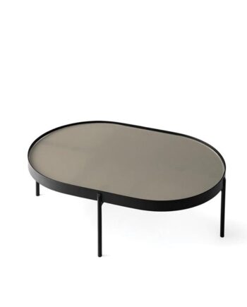 Audo Nono Bord Lille Sort  Beige Glas