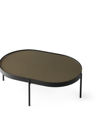 Audo Nono Bord Stor Sort  Brunt Glas