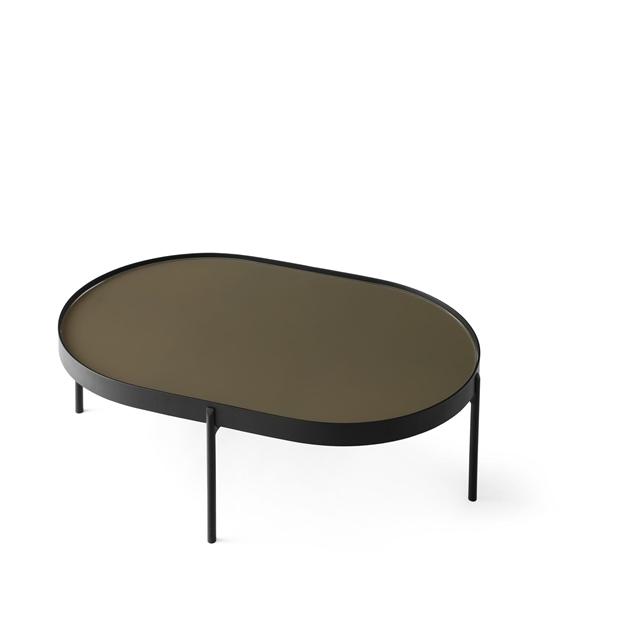 Audo Nono Bord Stor Sort Brunt Glas