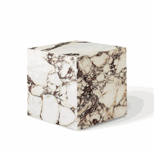 Audo Plinth Sofabord Kubik Calacatta Viola Marmor
