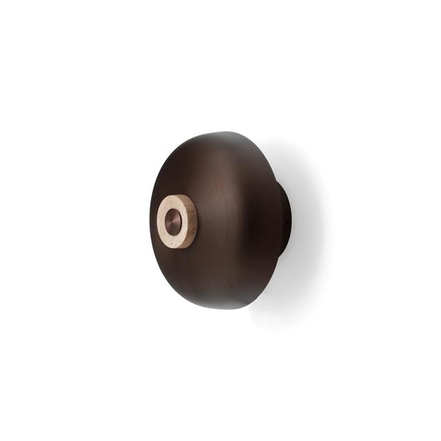Audo Reverse Væglampe Hardwired Sand Travertin Bruneret Aluminium