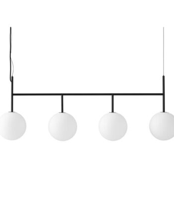 Audo Tr Pendel Rail Sort Mat Opal Glas