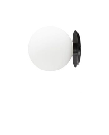 Audo Tr Væglampe Sort Mat Opal Glas