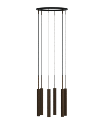 Audo Tubulaire Lysekrone   Aluminium Anodiseret Bronze