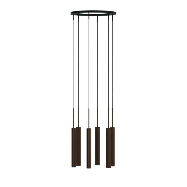 Audo Tubulaire Lysekrone Aluminium Anodiseret Bronze