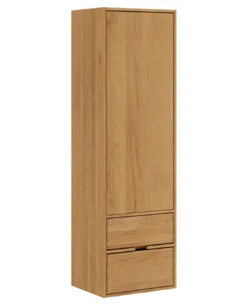 43   Cm Naturolieret Just Wood Bad Højskab Med   Skuffer