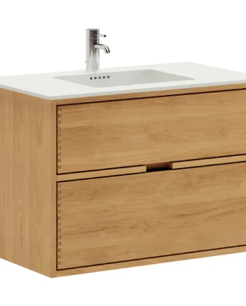 80 Cm Naturolieret Just Wood Badmøbel Med   Skuffer