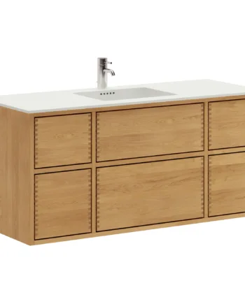 120 Cm Naturolieret Just Wood Push Badmøbel Med   Skuffer