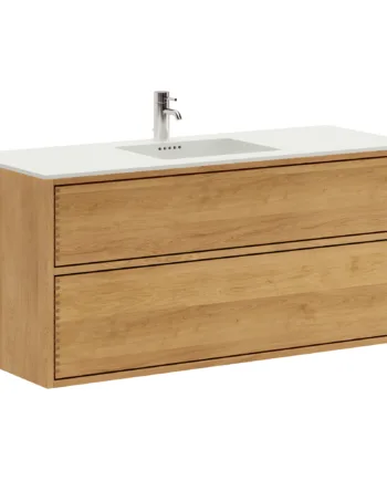 120 Cm Naturolieret Just Wood Push Badmøbel Med   Skuffer