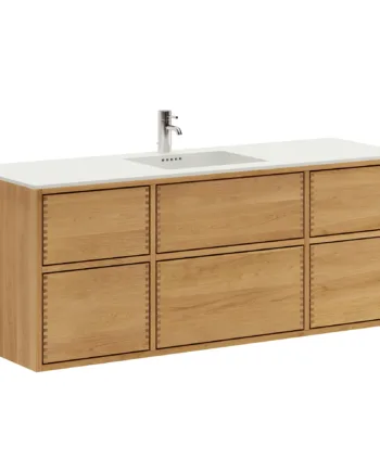 140 Cm Naturolieret Just Wood Push Badmøbel Med   Skuffer