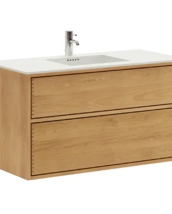 100 Cm Naturolieret Just Wood Push Badmøbel Med   Skuffer