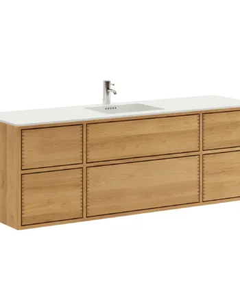 160 Cm Naturolieret Just Wood Push Badmøbel Med   Skuffer