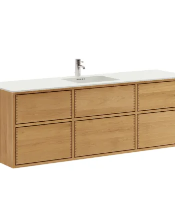 160 Cm Naturolieret Just Wood Push Badmøbel Med   Skuffer