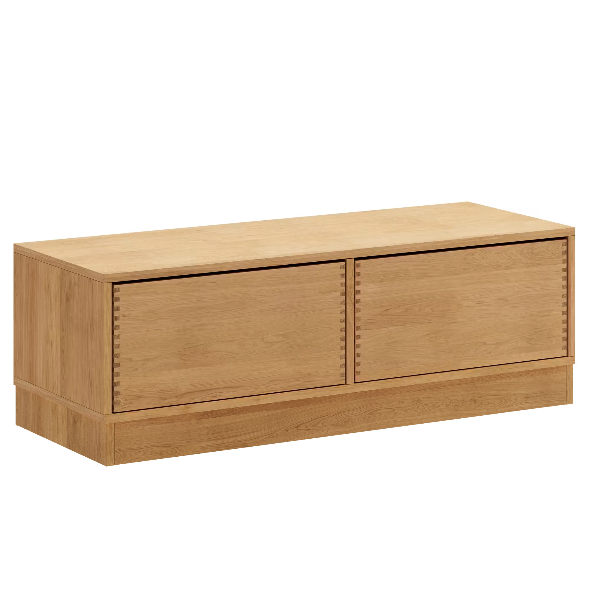 125 Cm Naturolieret Just Wood Push Snedker Bænk Inkl Skuffer 40 Cm Dybde Og Eg Sokkel