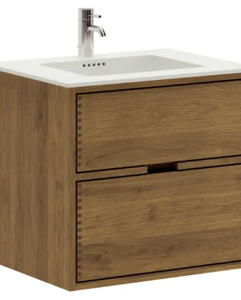 60 Cm Mørkolieret Just Wood Badmøbel Med   Skuffer