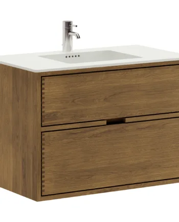 80 Cm Mørkolieret Just Wood Badmøbel Med   Skuffer