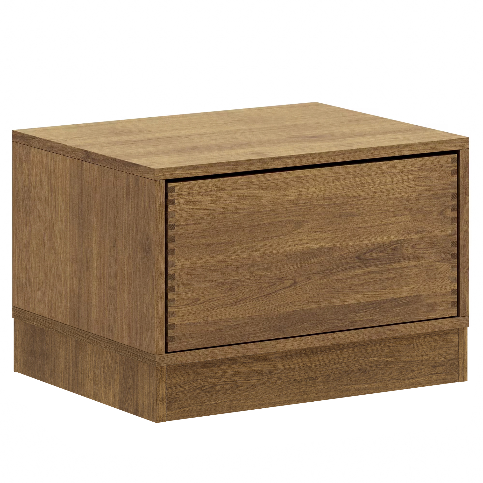63 Cm Mørkolieret Just Wood Push Snedker Bænk Inkl Skuffe 40 Cm Dybde Og Eg Sokkel